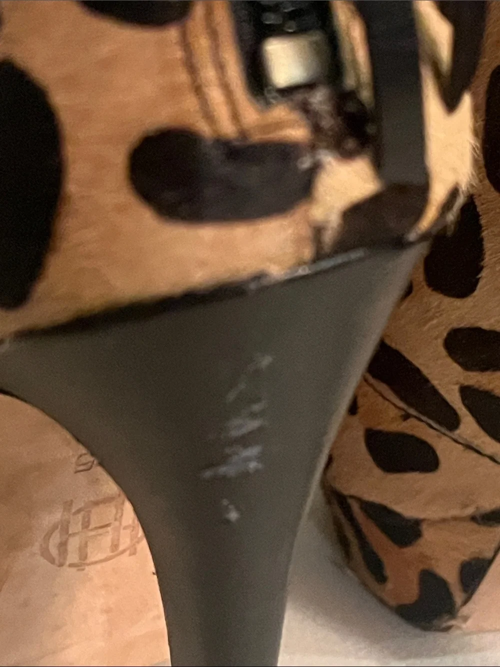 House of Harlow 1960 Leopard Print Platform Booties Tan Black Size 8 EU 38.5